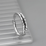 BAGUE VINTAGE POLI ARGENT