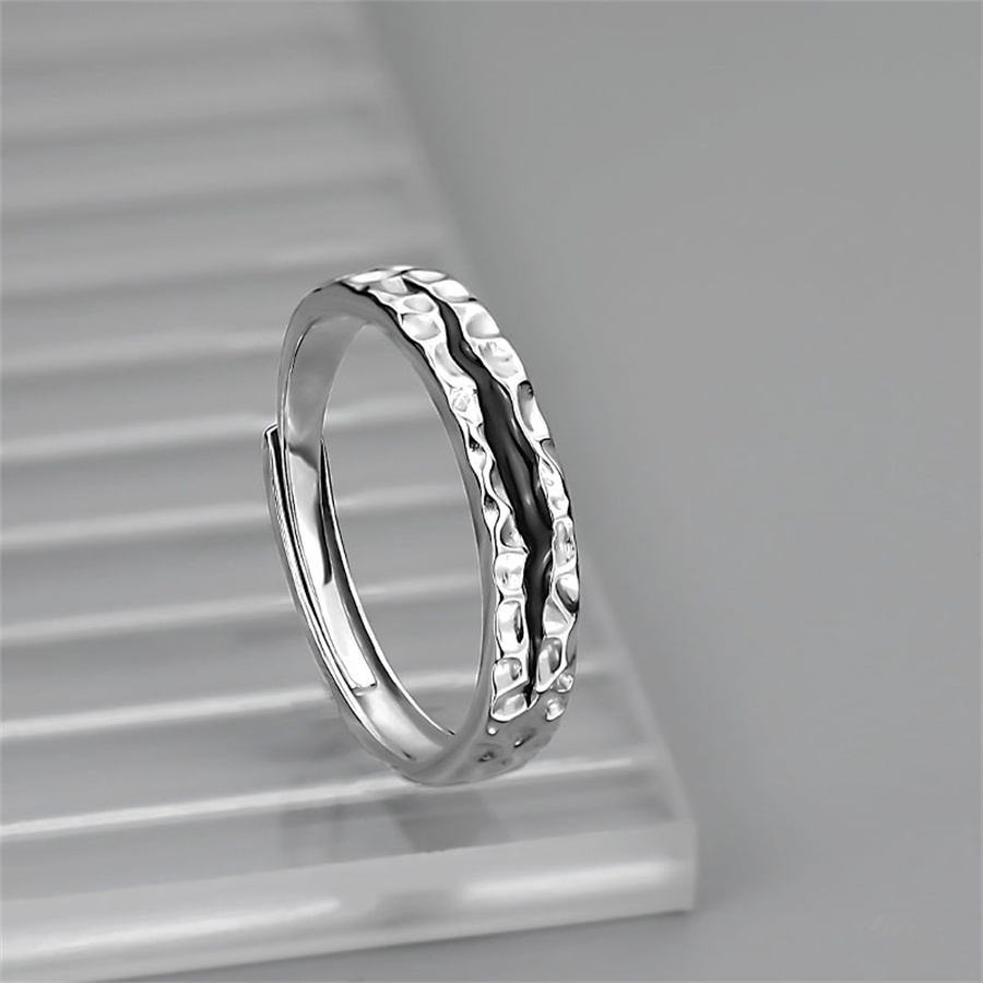 BAGUE VINTAGE POLI ARGENT