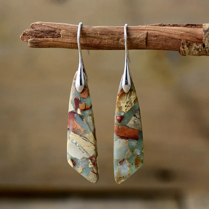 BOUCLES D'OREILLES PIERRE