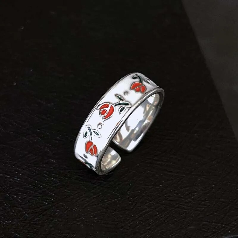 BAGUE VINTAGE ROUGE