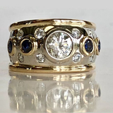 BAGUE VINTAGE INCRUSTÉ ZIRCONE | OR