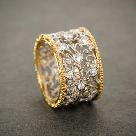 BAGUE VINTAGE ZIRCONE LIERRE