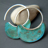 BOUCLES D'OREILLES VINTAGE PATINÉ TURQUOISE