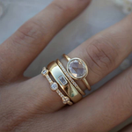 Lily - Vintage Gold & Zirconia Ring Set