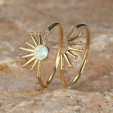 ENSEMBLE VINTAGE SOLAR OPALE BAGUE