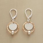 Vintage Gold & Silver Plated Pearl Drop Earrings