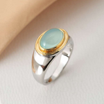BAGUE VINTAGE VERT PIERRE DE LUNE