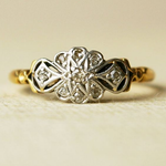 BAGUE VINTAGE ARGENTETOR MANDALA