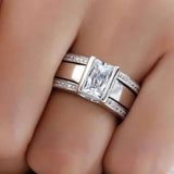 VINTAGE BAGUE CRISTAL | ARGENT