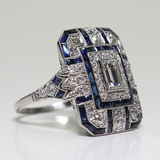 BAGUE RAYONNANT VINTAGE BLEU ZIRCONE | ARGENT