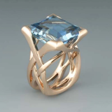 BAGUE VINTAGE BLEU ZIRCONE | OR