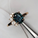 BAGUE VINTAGE BLEU CRISTAL ZIRCONE