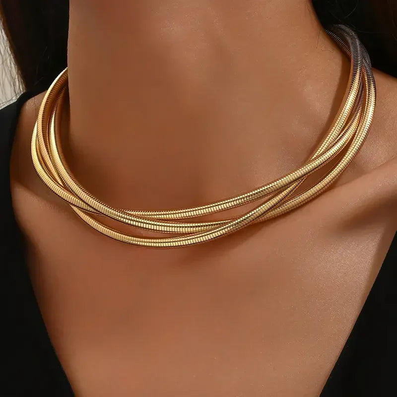 Collier Trois Rang Or | Or
