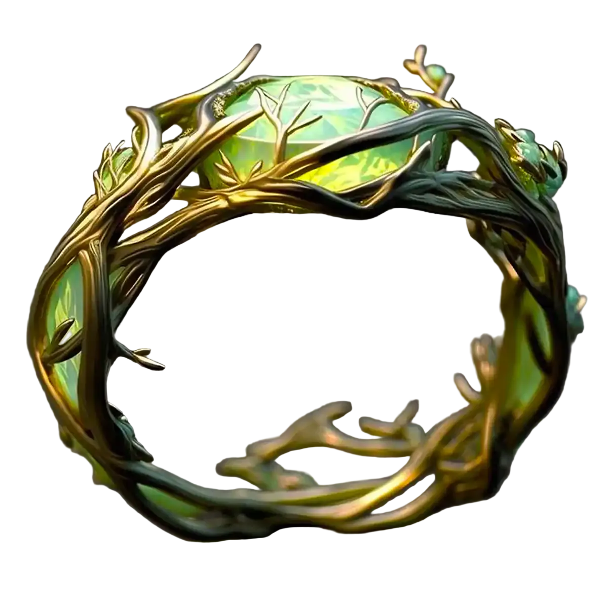 Green Opal Nature Ring