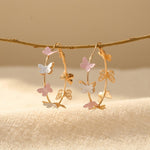 Elegant Bohemian Butterfly Hoop Earrings