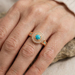 BAGUE VINTAGE TURQUOISE ZIRCONE
