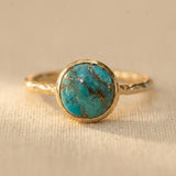 BAGUE BOHÈME TURQUOISE OR
