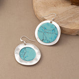 Turquoise Bohemian Round Earrings