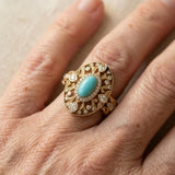 BAGUE TURQUOISE ZIRCONE
