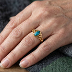 BAGUE TURQUOISE FEUILLE