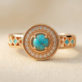 BAGUE VINTAGE TURQUOISE ZIRCONE