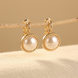 Vintage French Baroque Pearl Earrings