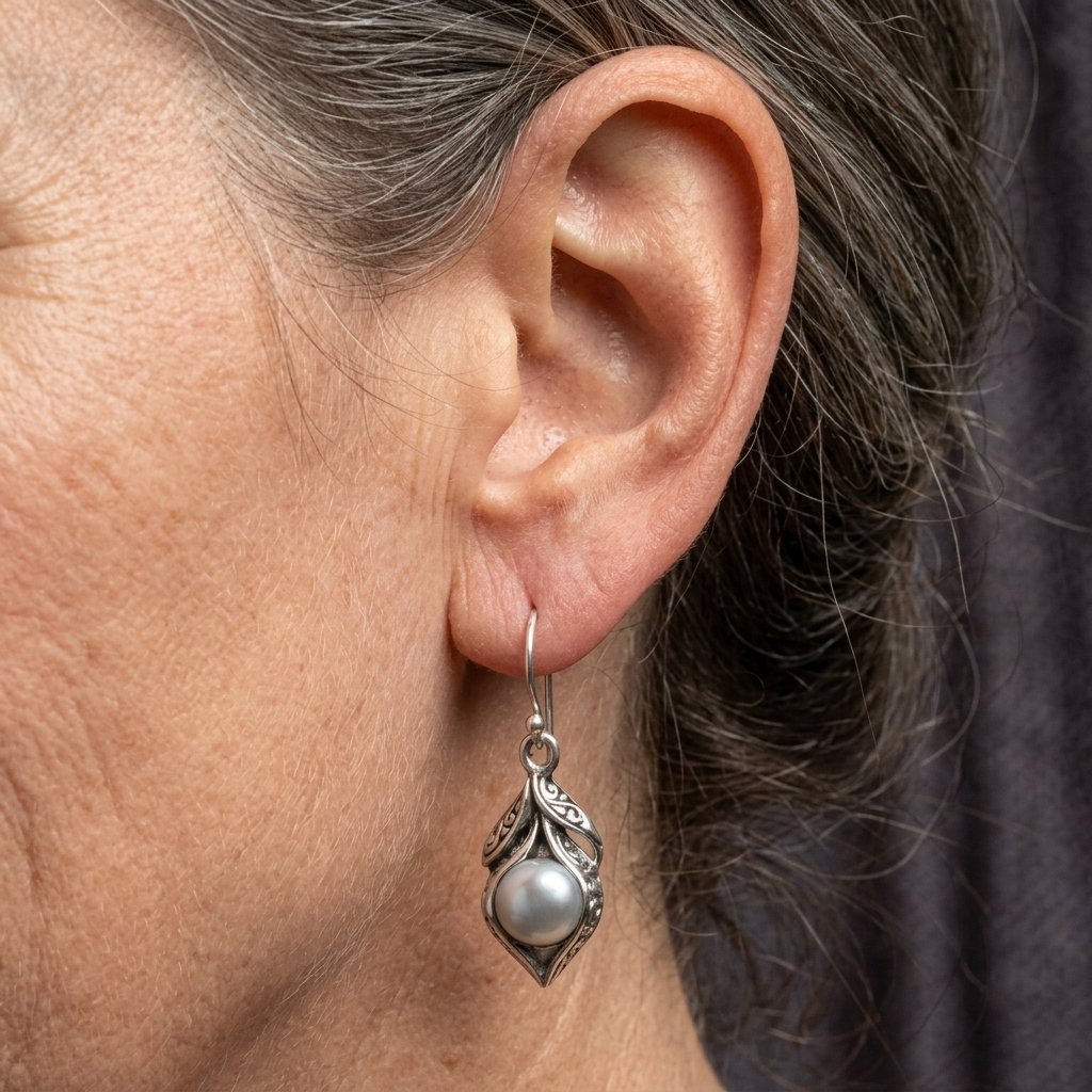 Boucles d'Oreilles Rétro Bohème Imitation Perle