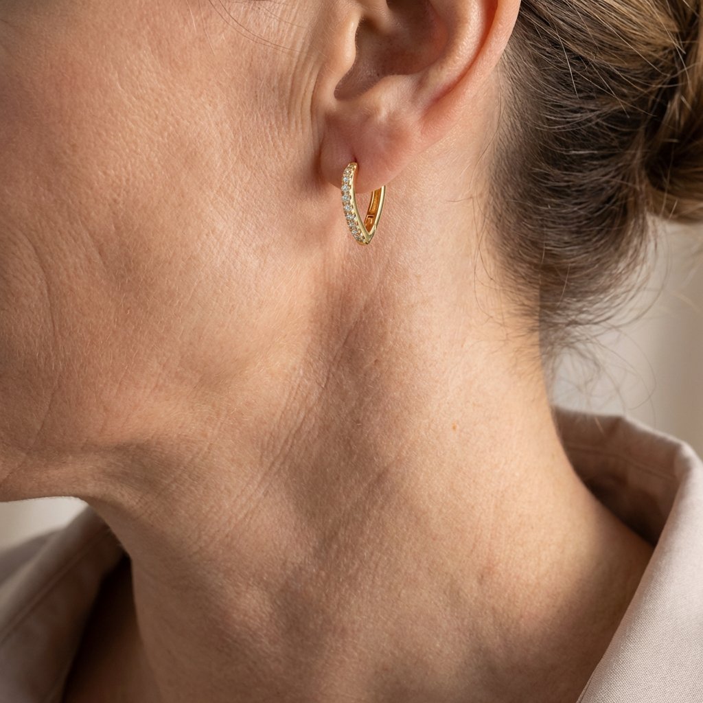 BOUCLES D'OREILLES PLAQUÉ OR TURQUOISE CLOU D'OREILLE
