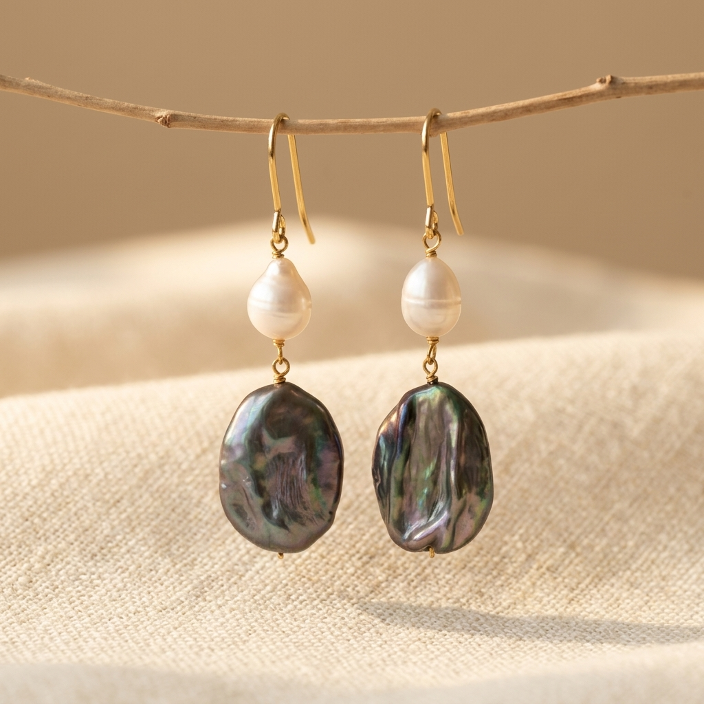 Boucles d'Oreilles Perle Goutte Goutte