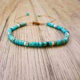 BRACELET INTEMPOREL DÉLICAT PERLÉ TURQUOISE