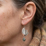 Boho Silvery Irregular Turquoise Geometry Earrings