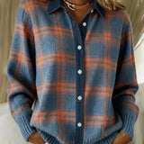 HALEY | CARDIGAN TRICOTÉ À CARREAUX