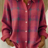 HALEY | CARDIGAN TRICOTÉ À CARREAUX