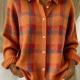 HALEY | CARDIGAN TRICOTÉ À CARREAUX