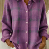 HALEY | CARDIGAN TRICOTÉ À CARREAUX