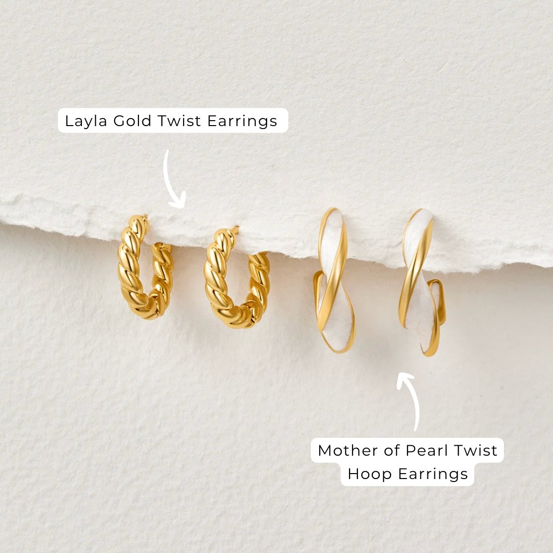 Luna Twist Earrings - Gold