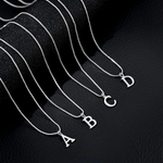 Love letter initial necklace | White Gold