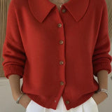 AMARA | CARDIGAN TRICOTÉ CLASSIQUE À COL