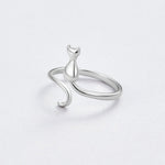 Midnight Cat Silver Ring
