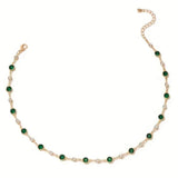 Collier Émeraude Vert Pendentif