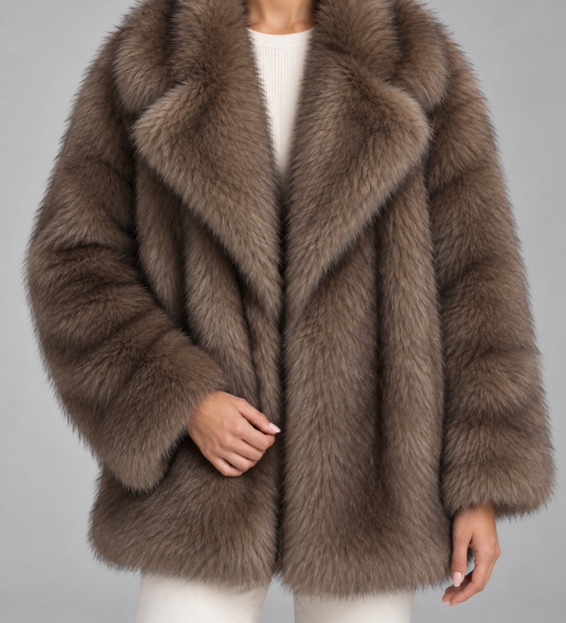 MAGALI | VESTE EN FAUSSE FOURRURE OVERSIZE