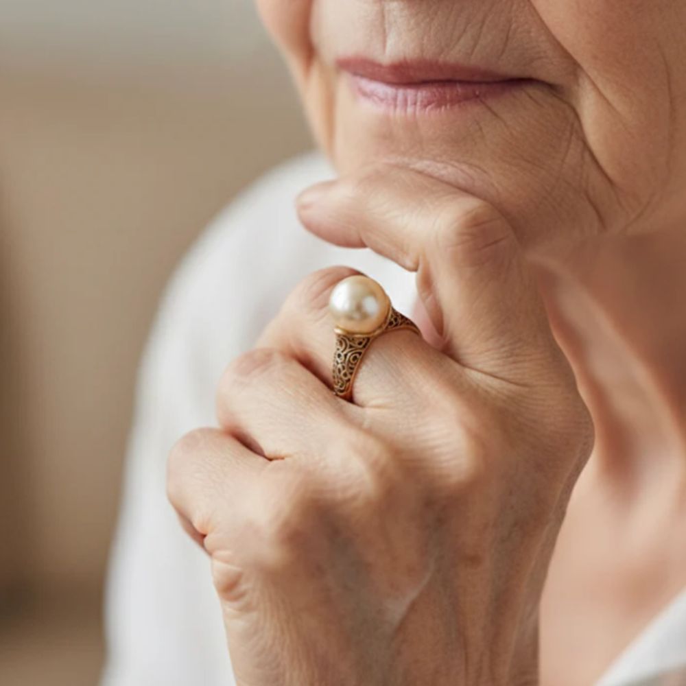 BAGUE VINTAGE PERLE DORÉ
