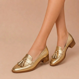 CÉLESTE | MOCASSINS DORÉS ÉLÉGANTS