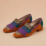 FALLON | MOCASSINS LÉOPARD MARRON