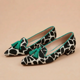 JULIA | MOCASSINS LÉOPARD À POMPONS