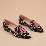 JULIA | MOCASSINS LÉOPARD À POMPONS