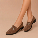 FLEUR | MOCASSINS MARRON BOUT ROND