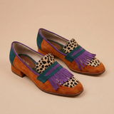 FALLON | MOCASSINS LÉOPARD MARRON