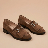 FLEUR | MOCASSINS MARRON BOUT ROND