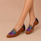 FALLON | MOCASSINS LÉOPARD MARRON